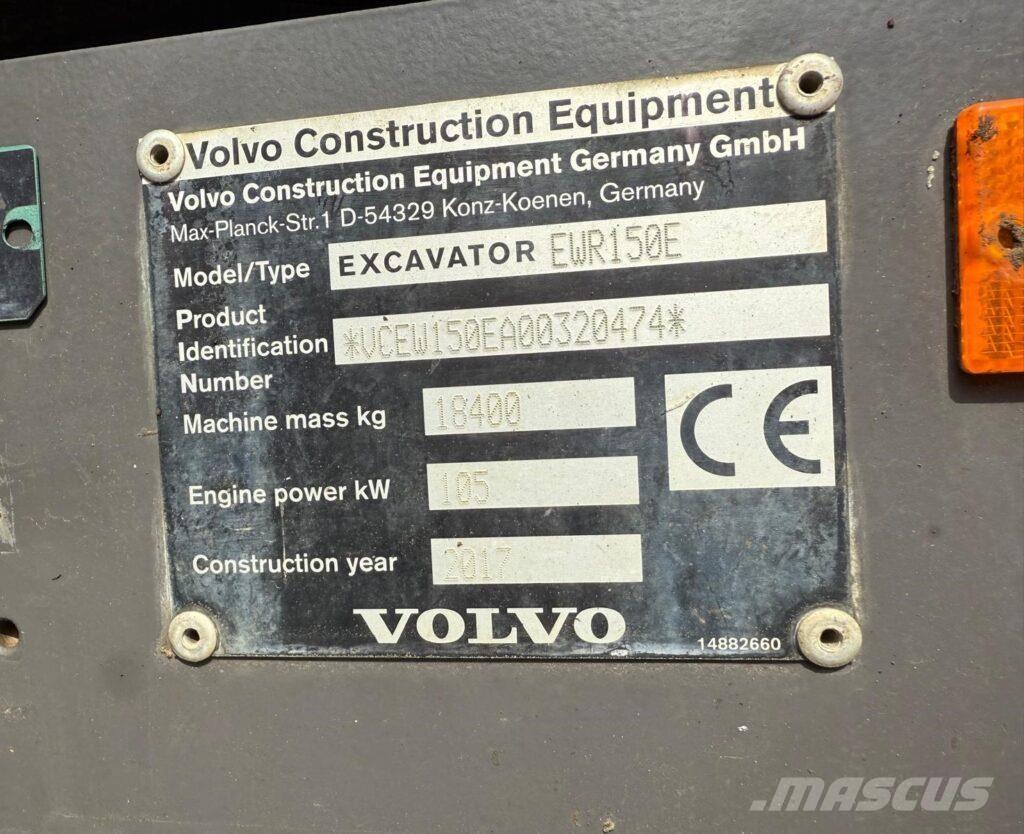 Volvo EWR150E Kolesové rýpadlá