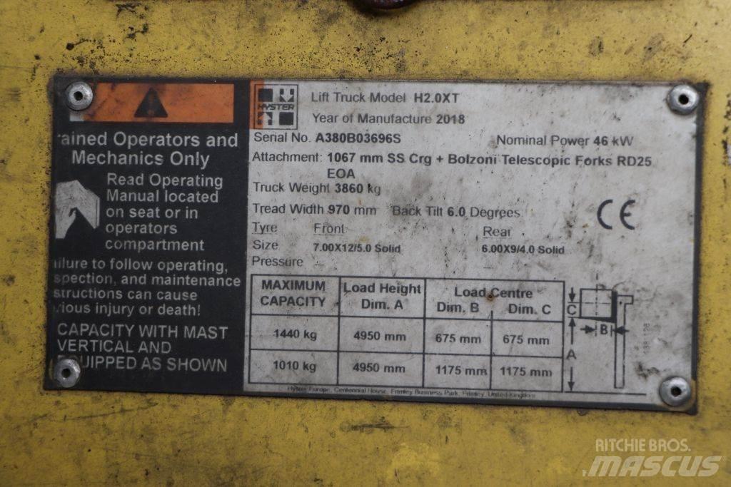 Hyster H2.0XT LPG vozíky