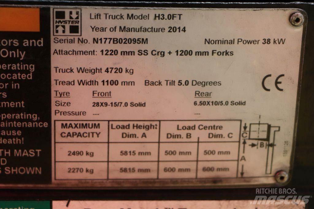 Hyster H3.0FT LPG vozíky
