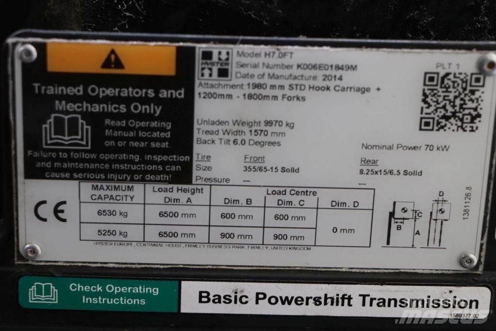 Hyster H7.0FT Dieselové vozíky