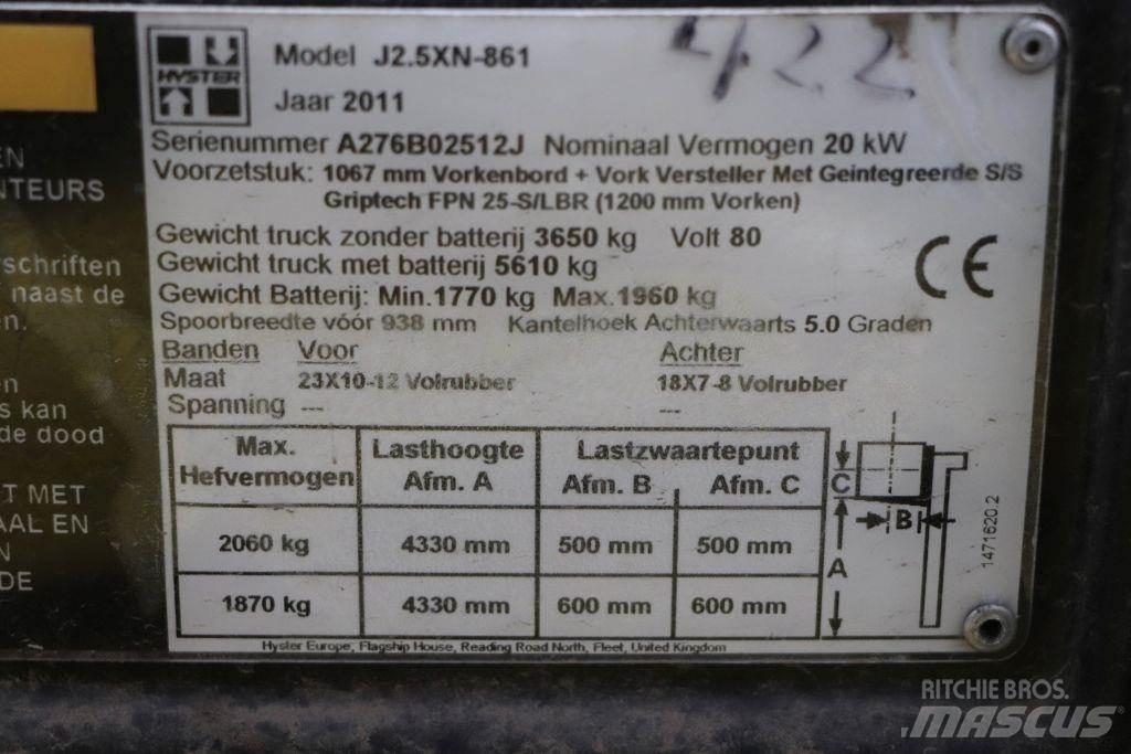 Hyster J2.5XN Akumulátorové vozíky