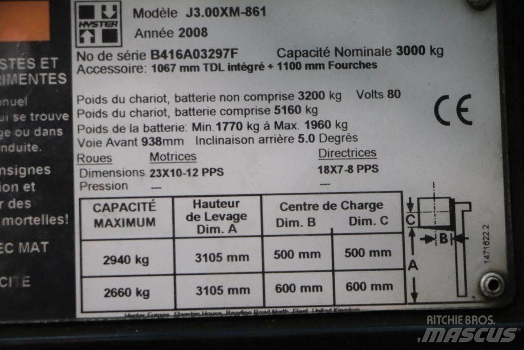 Hyster J3.00XM Akumulátorové vozíky