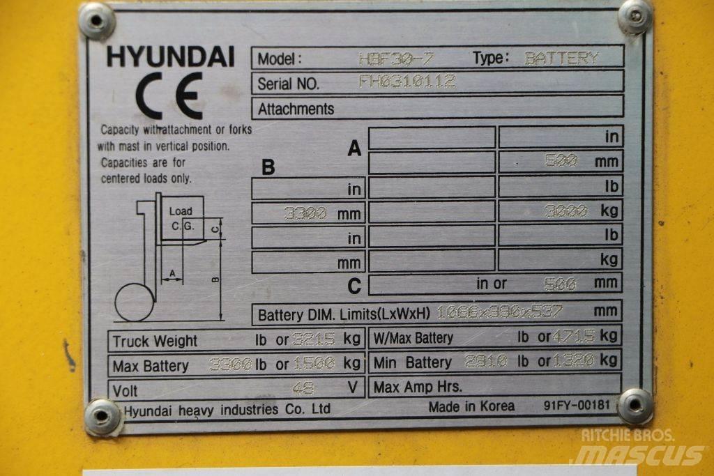 Hyundai HBF30-7 Akumulátorové vozíky