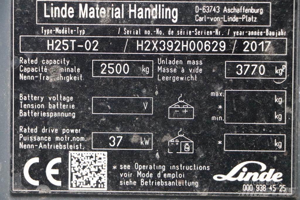 Linde H25T-02 LPG vozíky