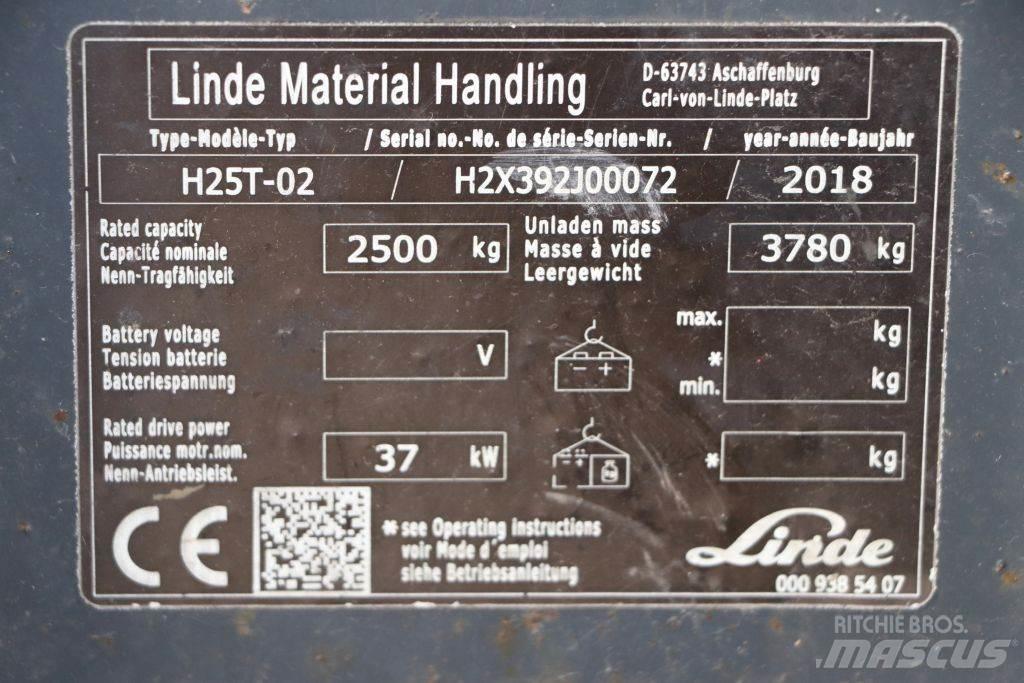 Linde H25T-02 LPG vozíky