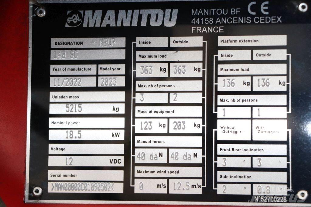 Manitou 140 SC Nožnicové zdvíhacie plošiny