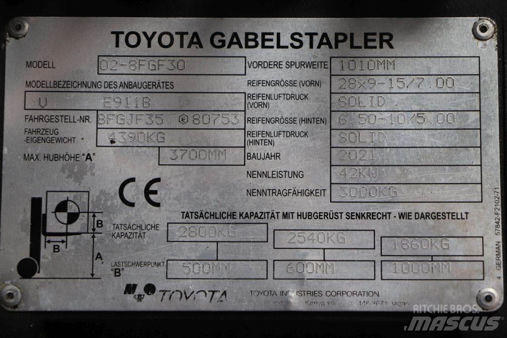 Toyota 02-8FGF30 LPG vozíky
