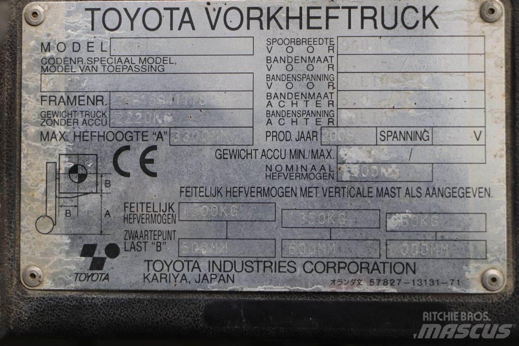Toyota 7FB15 Akumulátorové vozíky