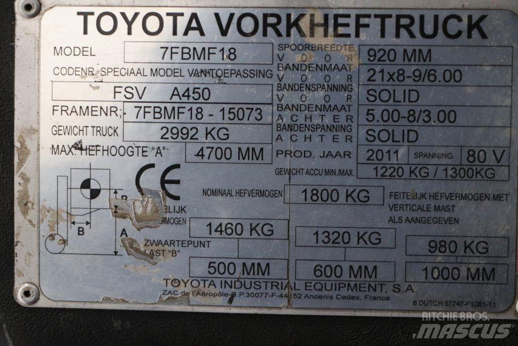 Toyota 7FBMF18 Akumulátorové vozíky