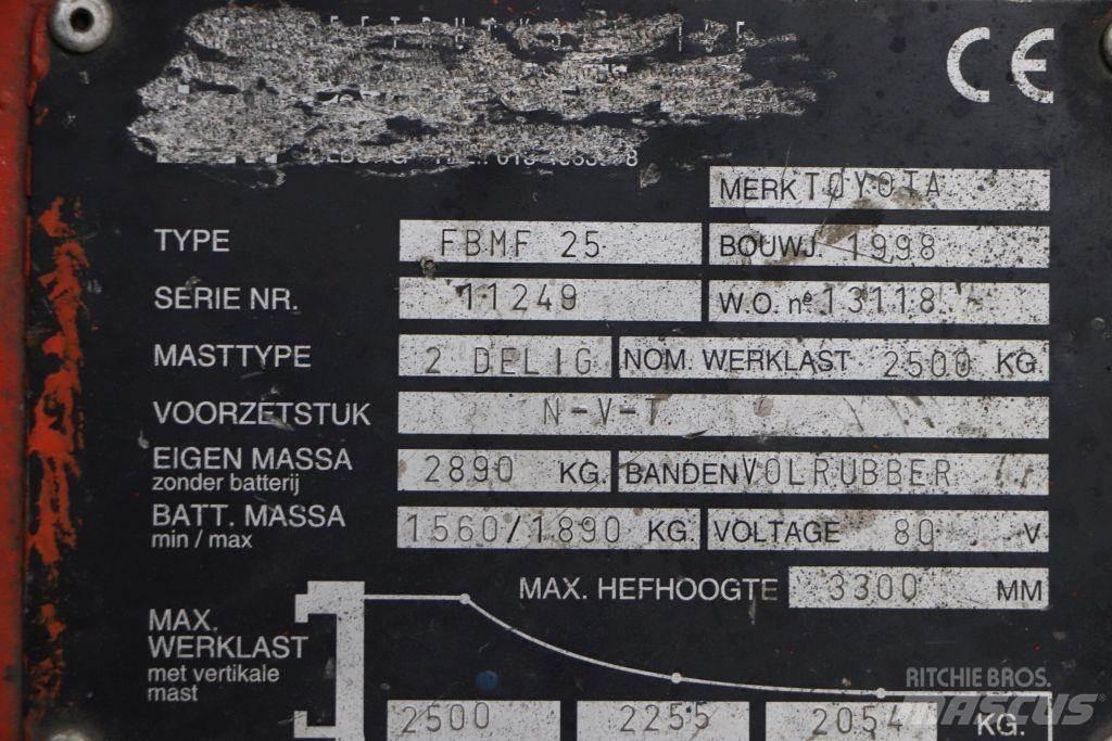 Toyota FBMF25 Akumulátorové vozíky