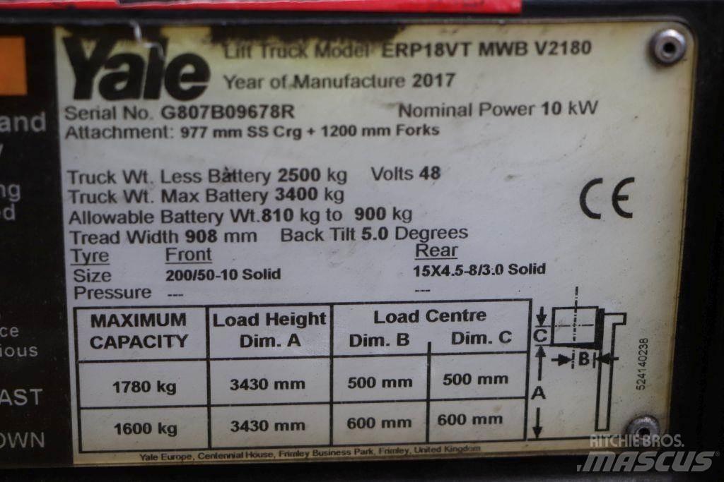Yale ERP18VT Akumulátorové vozíky