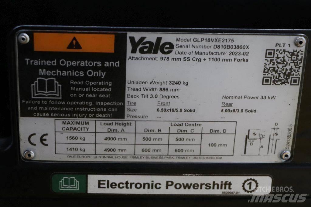 Yale GLP18VX LPG vozíky