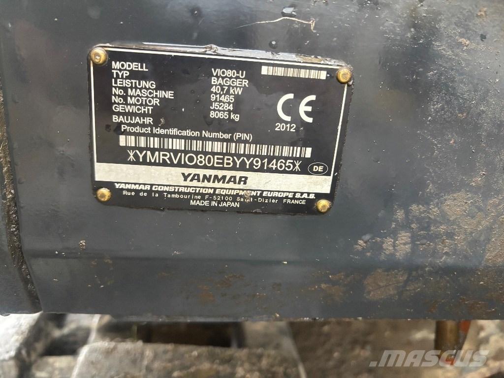 Yanmar Vio 80 U Midi rýpadlá 7 t - 12 t
