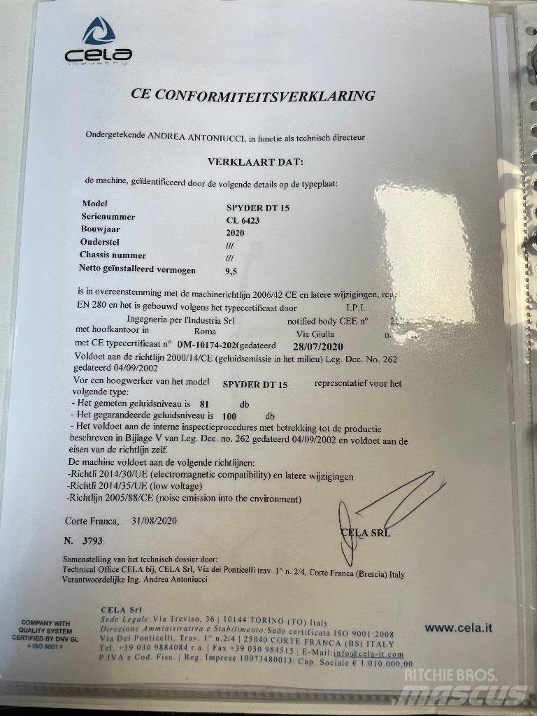 Cela DT 15 Kĺbové plošiny