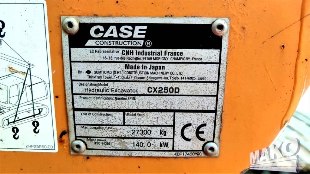 CASE CX 250 D Pásové rýpadlá