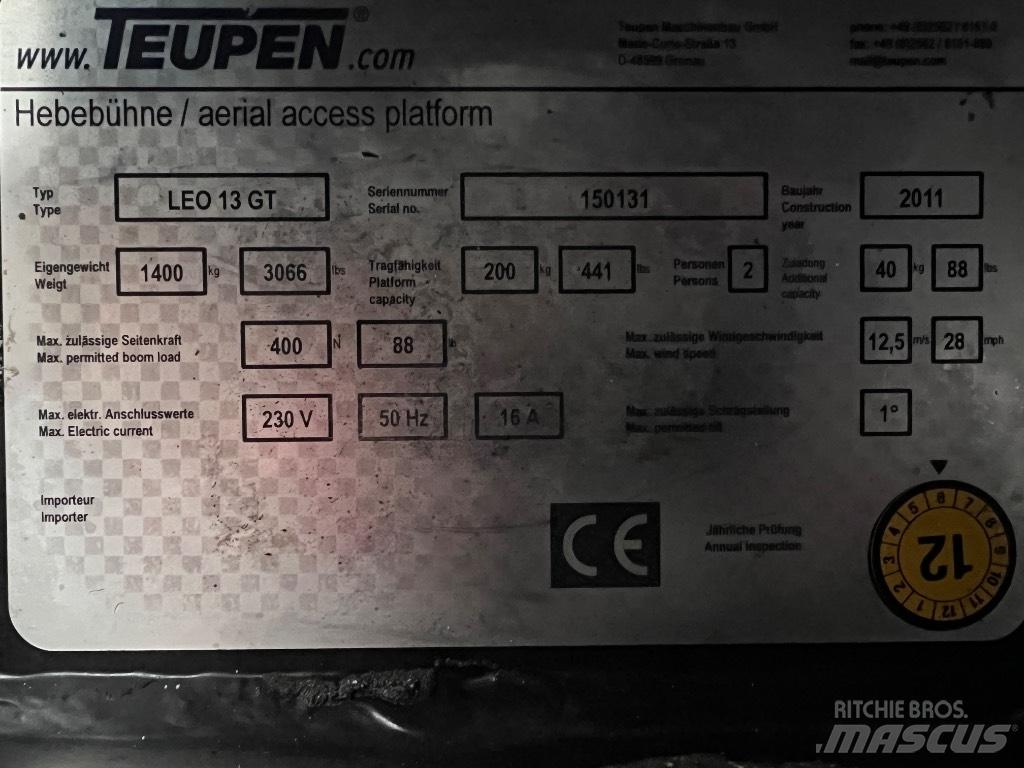 Teupen LEO 13 GT Kompaktné samohybné kĺbové plošiny