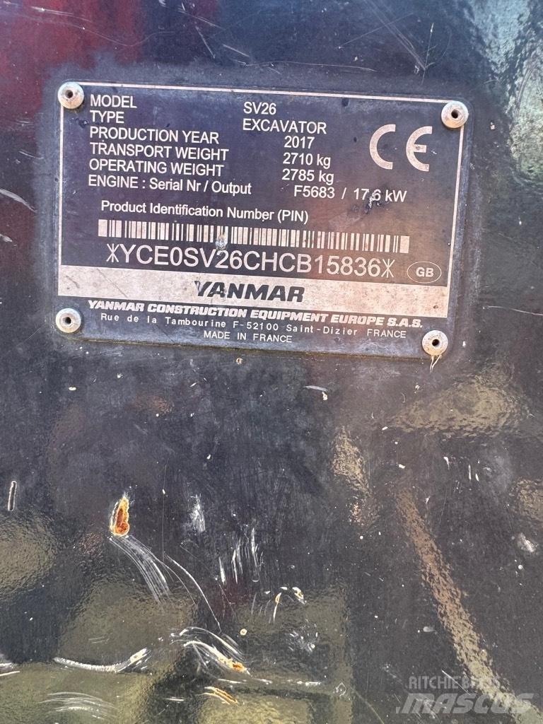 Yanmar SV 26 Mini rýpadlá < 7t