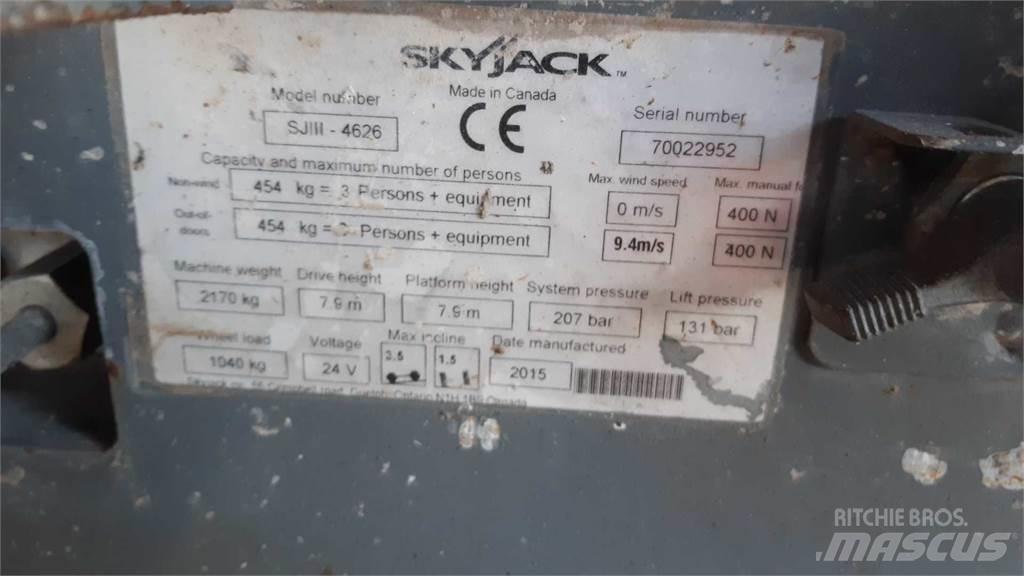 SkyJack SJIII4626 Nožnicové zdvíhacie plošiny