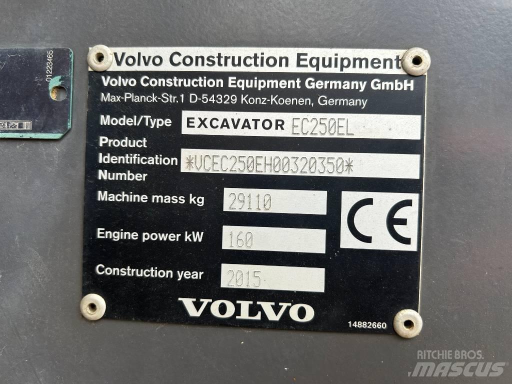 Volvo EC 250 EL Pásové rýpadlá