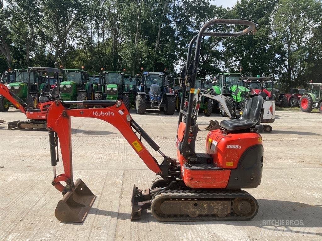Kubota K 008-3 Mini rýpadlá < 7t