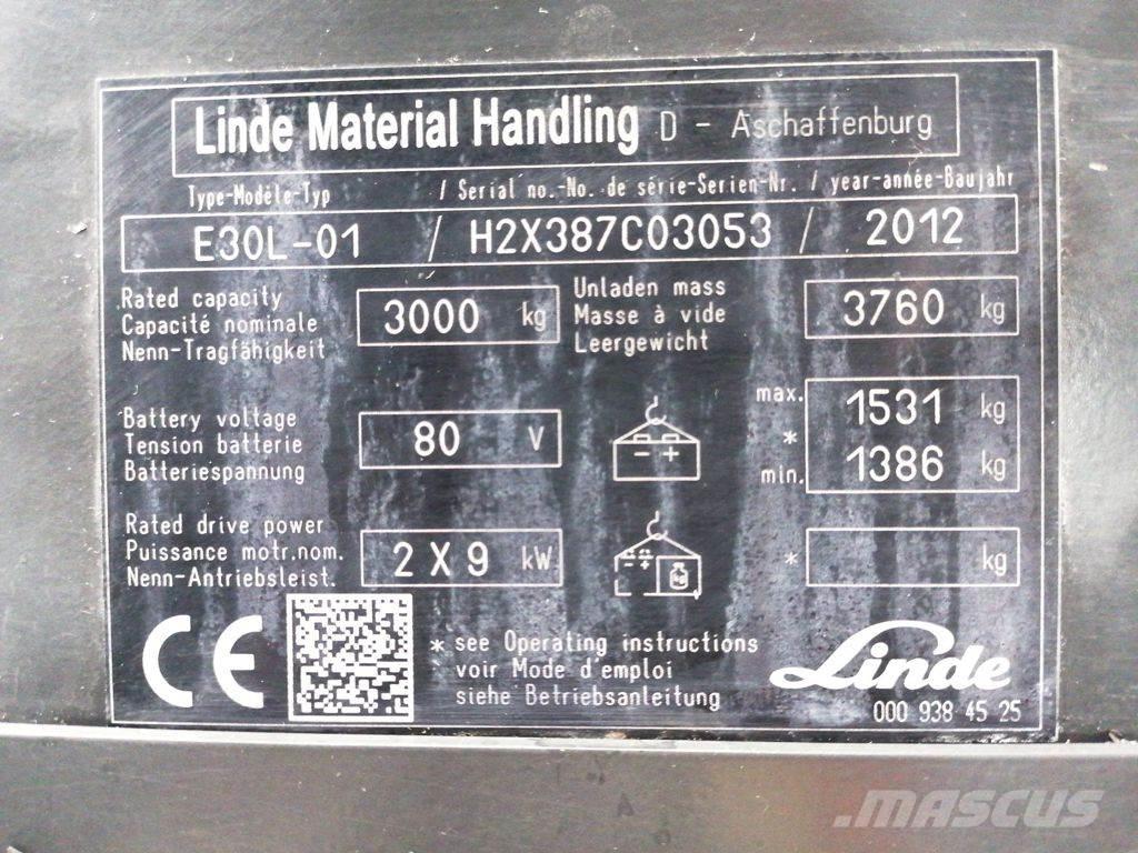 Linde E30L-01 Akumulátorové vozíky