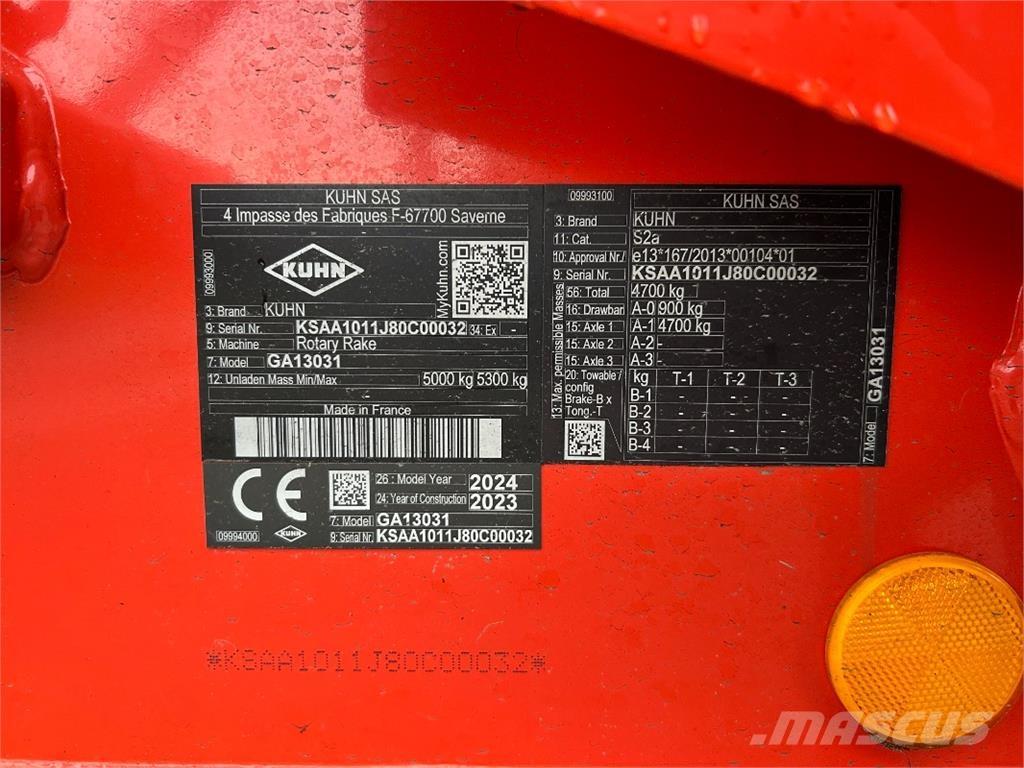 Kuhn GA 13031 Riadkovacie žacie stroje