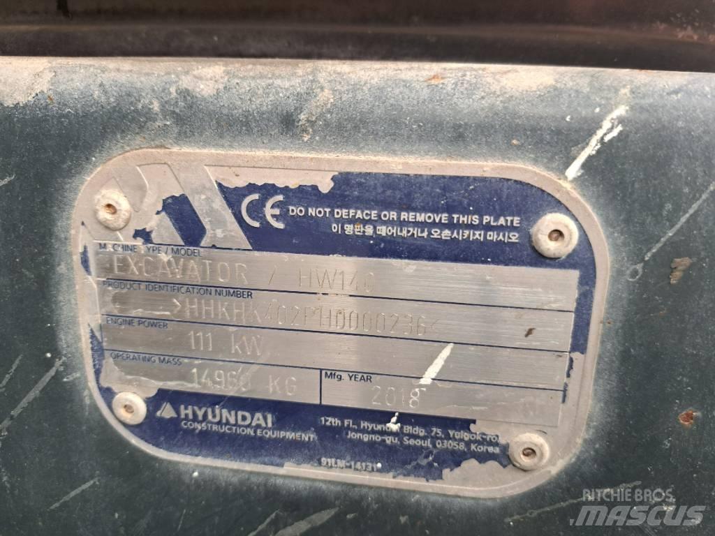 Hyundai HW140 Kolesové rýpadlá