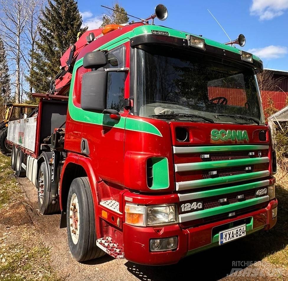 Scania P 124 GB Autožeriavy, hydraulické ruky