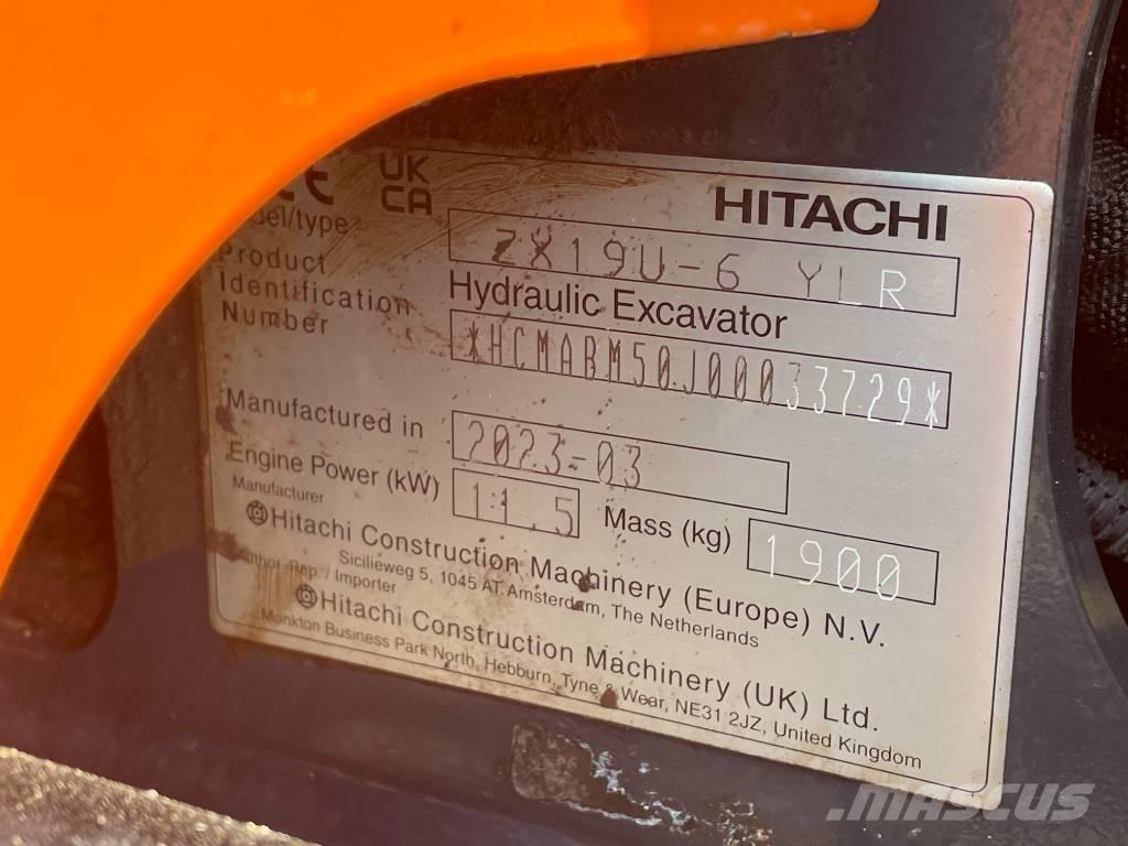 Hitachi ZX 19 U-6 Mini rýpadlá < 7t