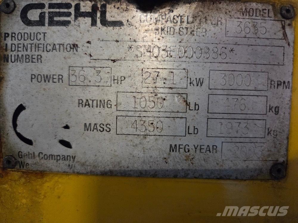 Gehl 3635 SX Šmykom riadené nakladače