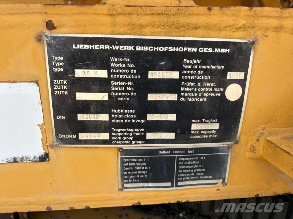 Liebherr 35 K Stavebné žeriavy