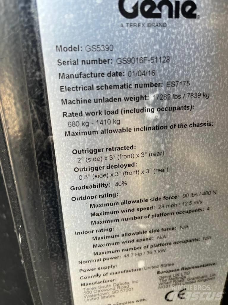 Genie GS 5390 RT Nožnicové zdvíhacie plošiny