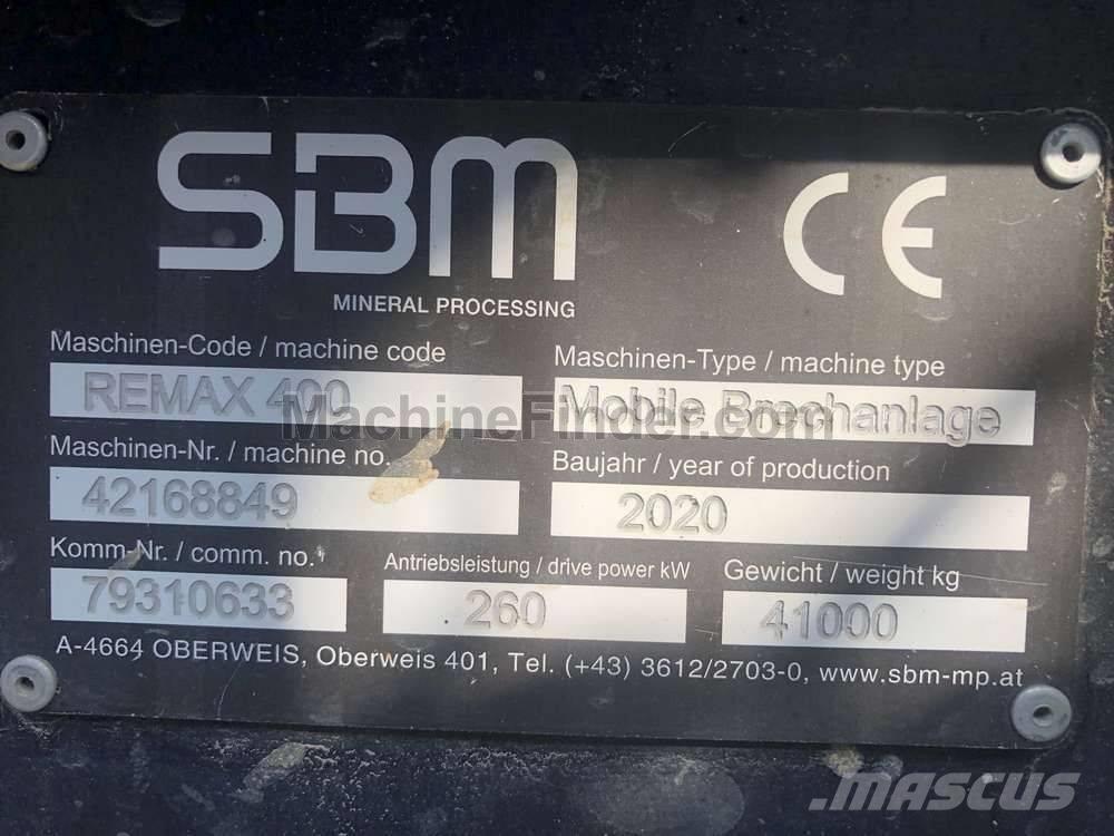 SBM Remax 400 Mobilné drviče