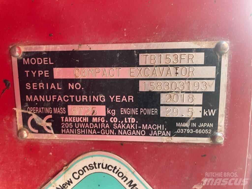 Takeuchi TB 153 FR Mini rýpadlá < 7t