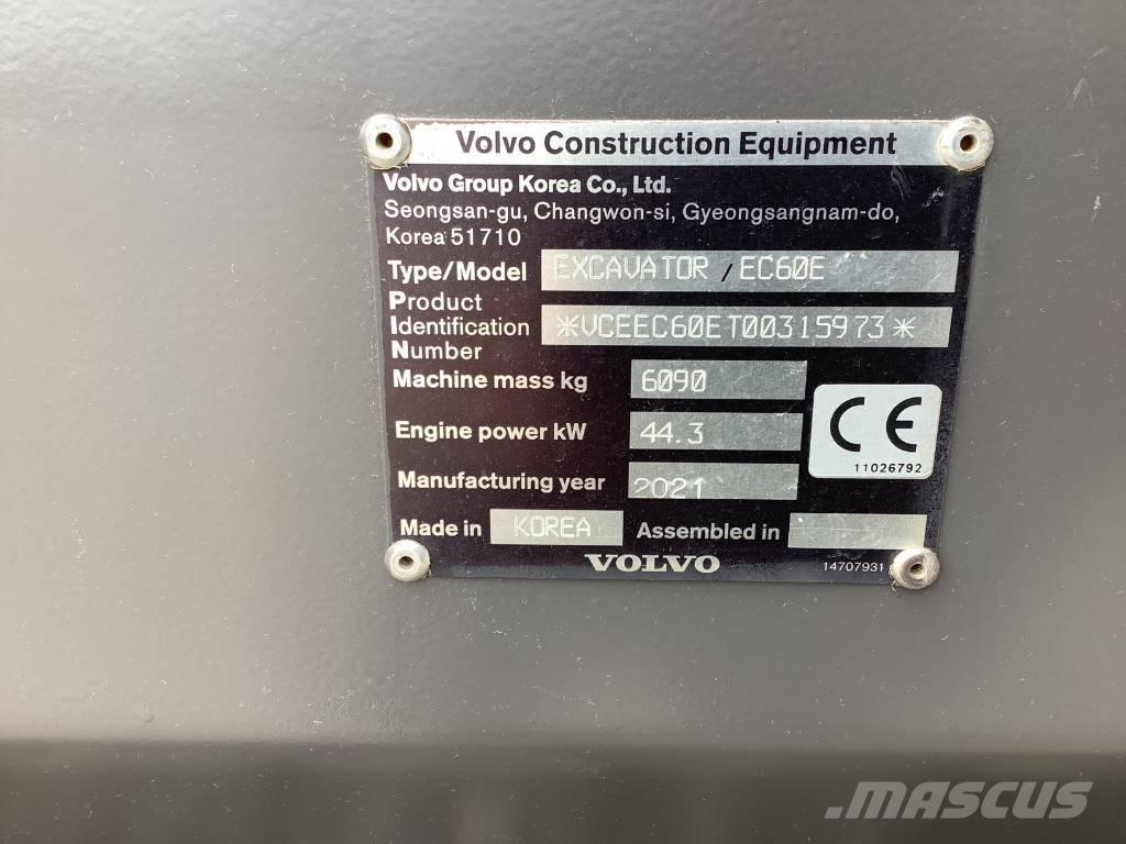 Volvo EC 60 E Pásové rýpadlá