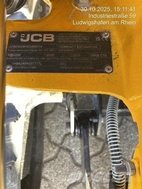 JCB 8008CTS Mini rýpadlá < 7t