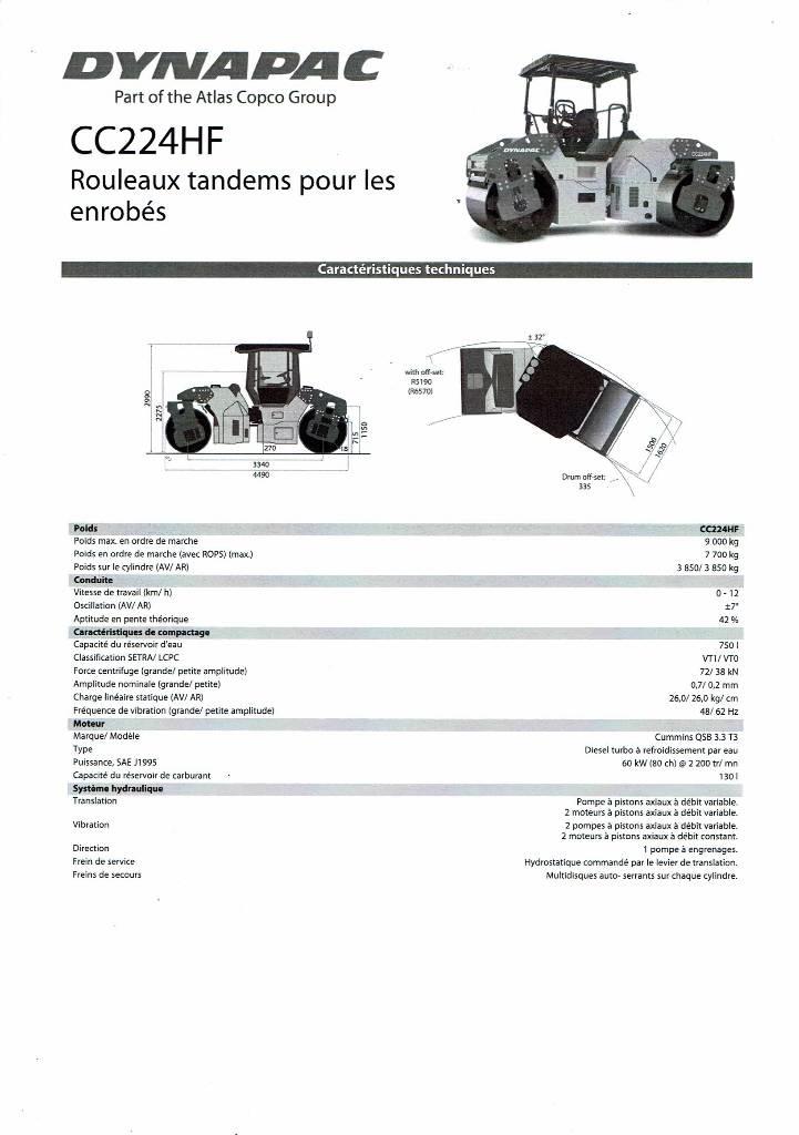 Dynapac CC 224 HF Tandemové valce