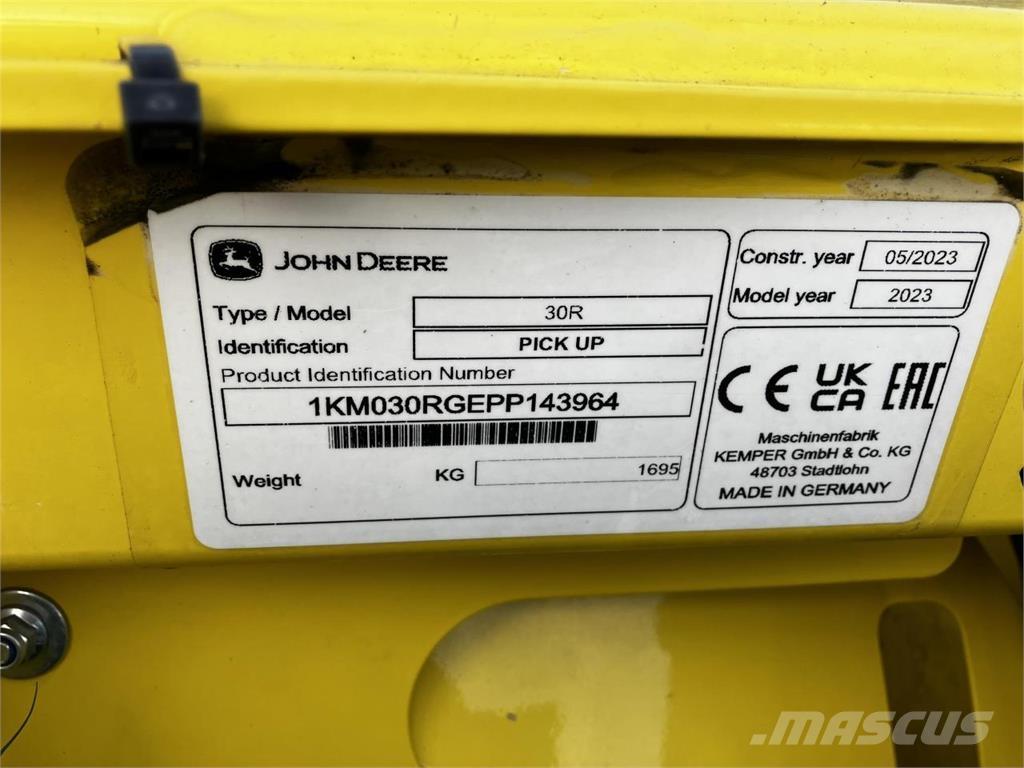 John Deere 30R Príslušenstvo a náhradné diely ku kombajnom