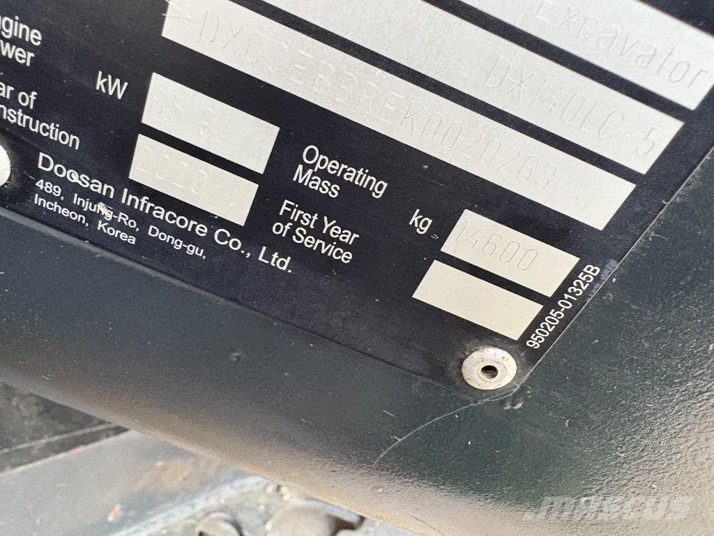 Doosan DX 140 LC Pásové rýpadlá