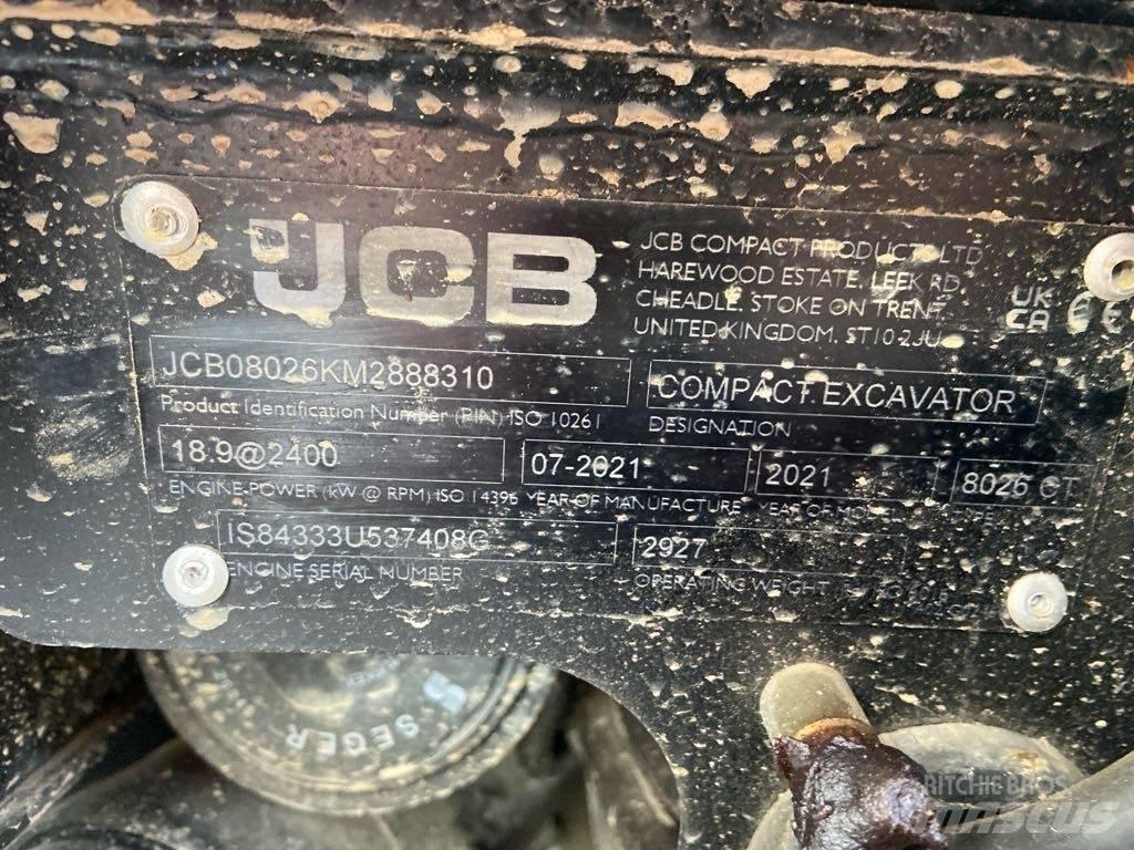 JCB 8026CTS Pásové rýpadlá