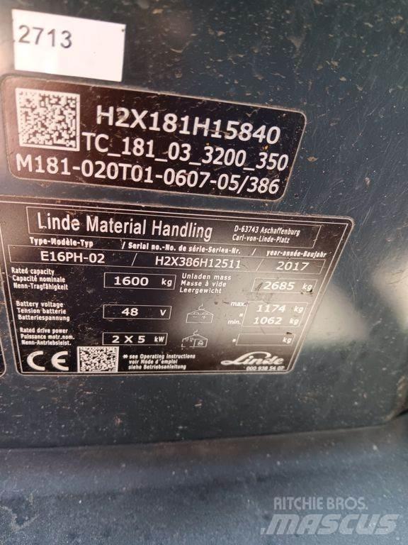 Linde E16PH Akumulátorové vozíky