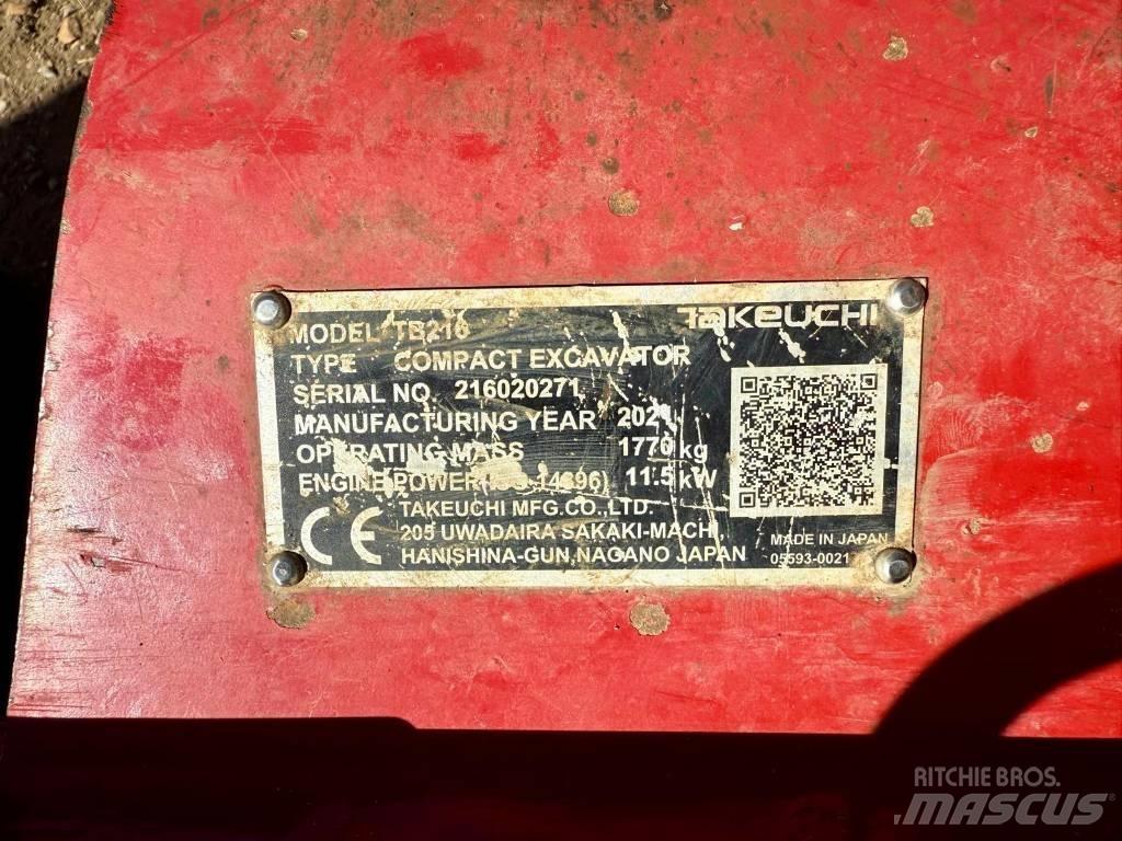 Takeuchi TB 216 Mini rýpadlá < 7t