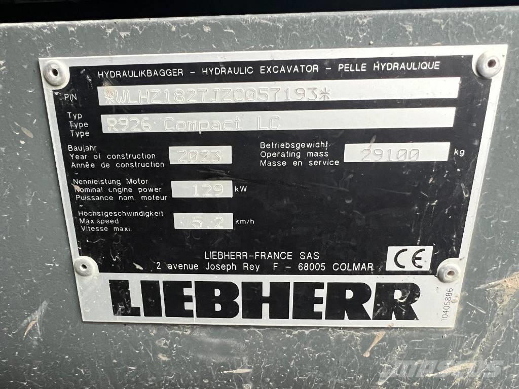 Liebherr R926 Comp Pásové rýpadlá