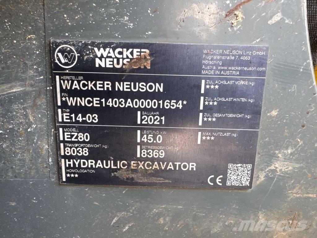 Wacker Neuson EZ80 Pásové rýpadlá