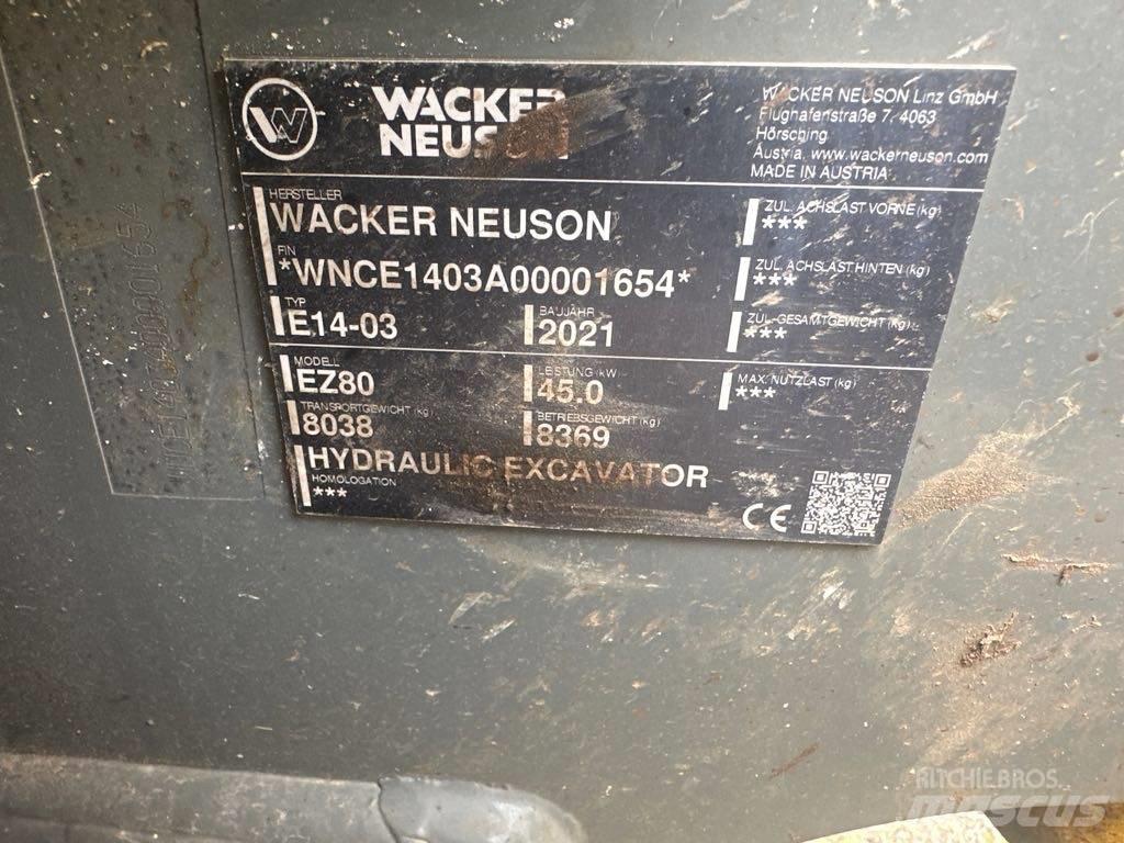 Wacker Neuson EZ80 Pásové rýpadlá