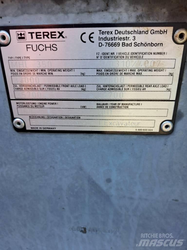 Fuchs MHL350E + Polyp Stroje pre manipuláciu s odpadom