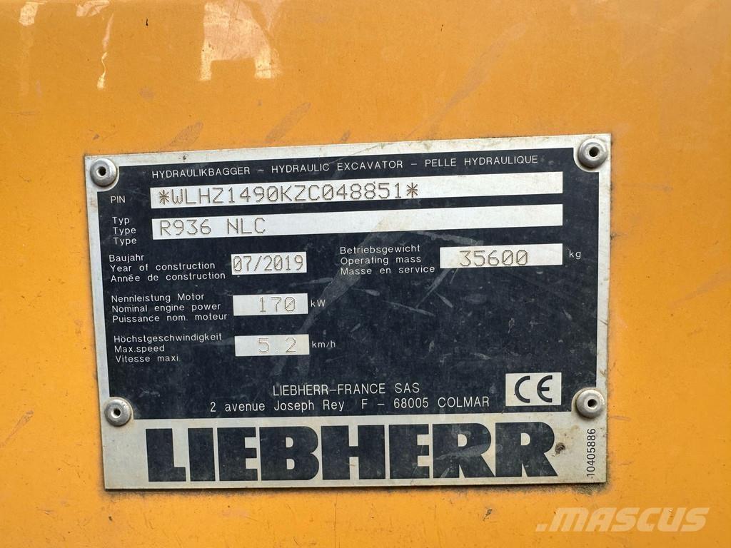Liebherr R936 NLC Pásové rýpadlá
