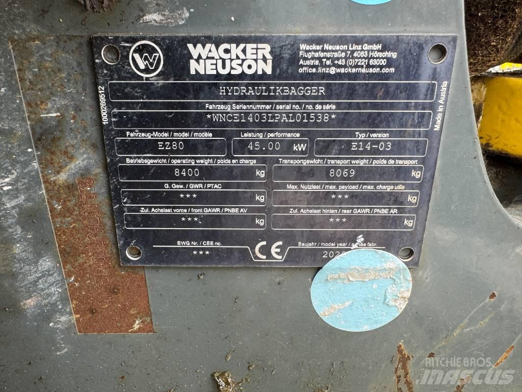 Wacker Neuson EZ80 Pásové rýpadlá