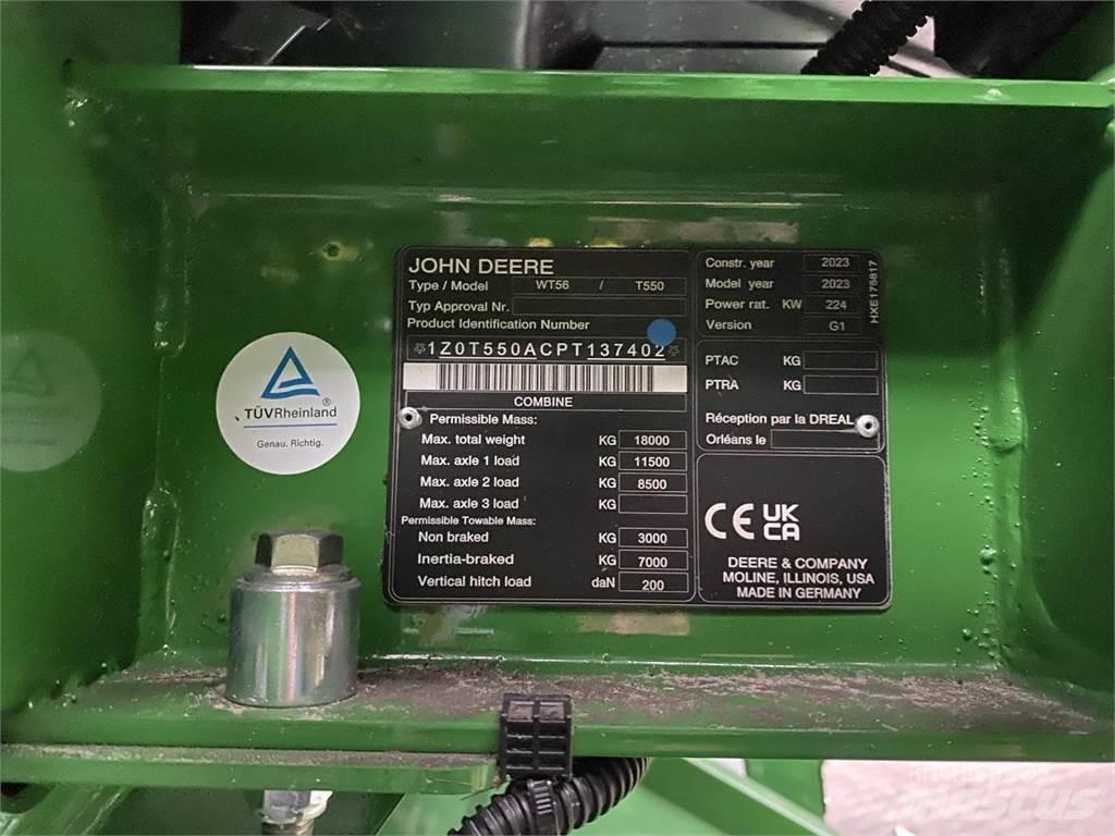 John Deere T550i Kombinované zberacie stroje