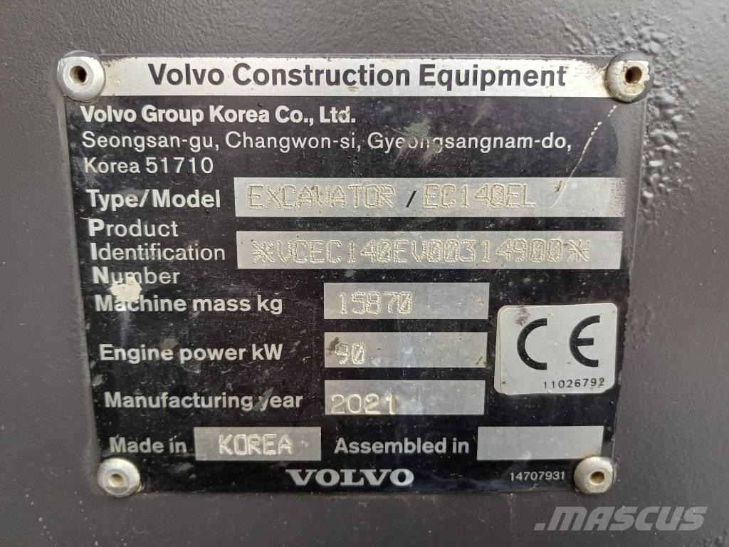 Volvo EC 140 EL Pásové rýpadlá